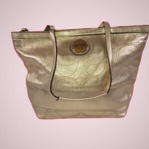 Gold Coach Women's Tote Bag